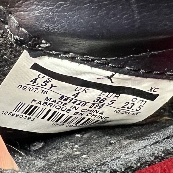 Youth Size 4.5Y Women's 6 - Nike Air Jordan 6 Retro Heiress Shoes Black Sneakers - Picture 10 of 10